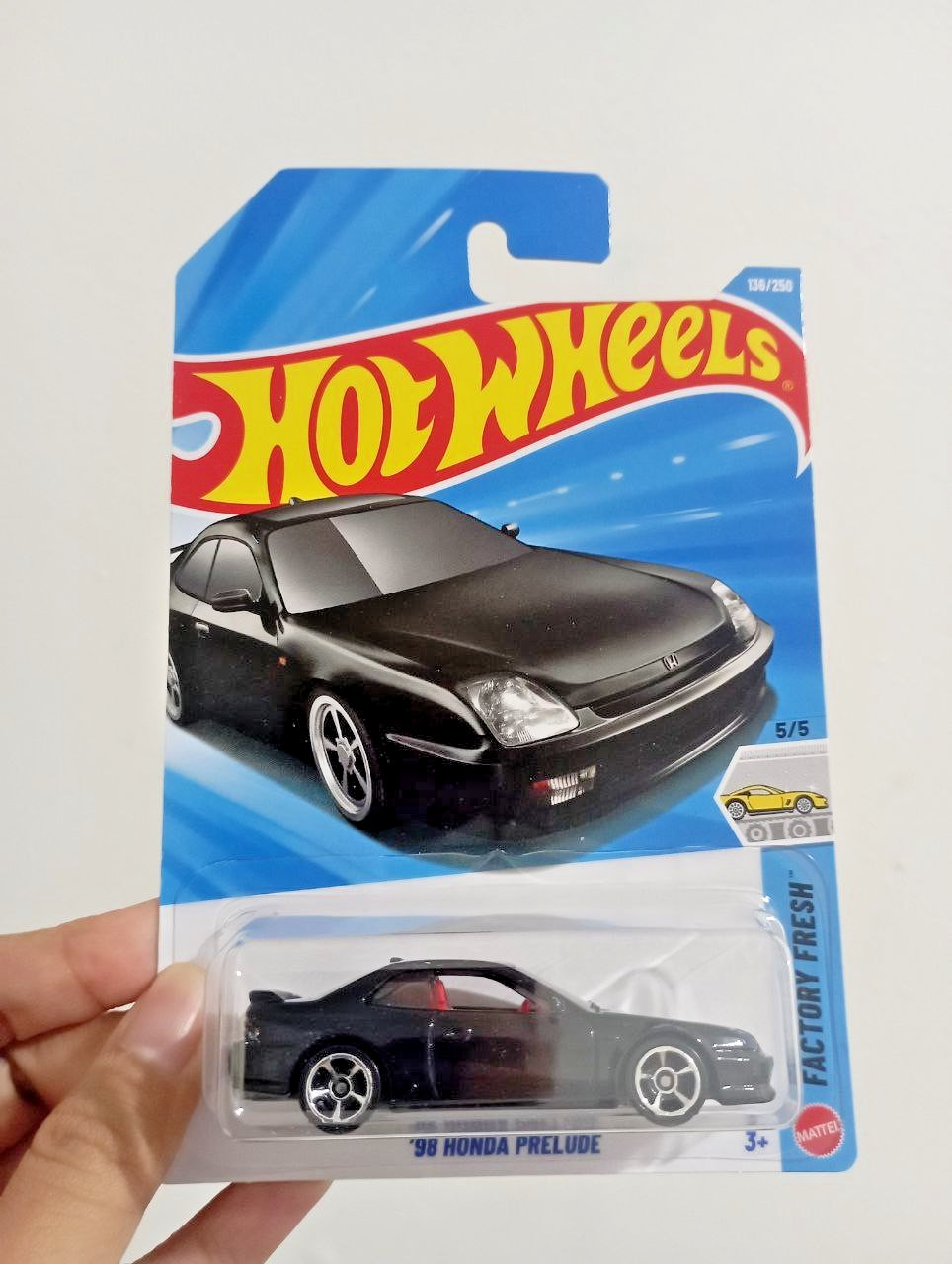 Hot Wheels 2026 Case F '98 Honda Prelude Black - International Card #289