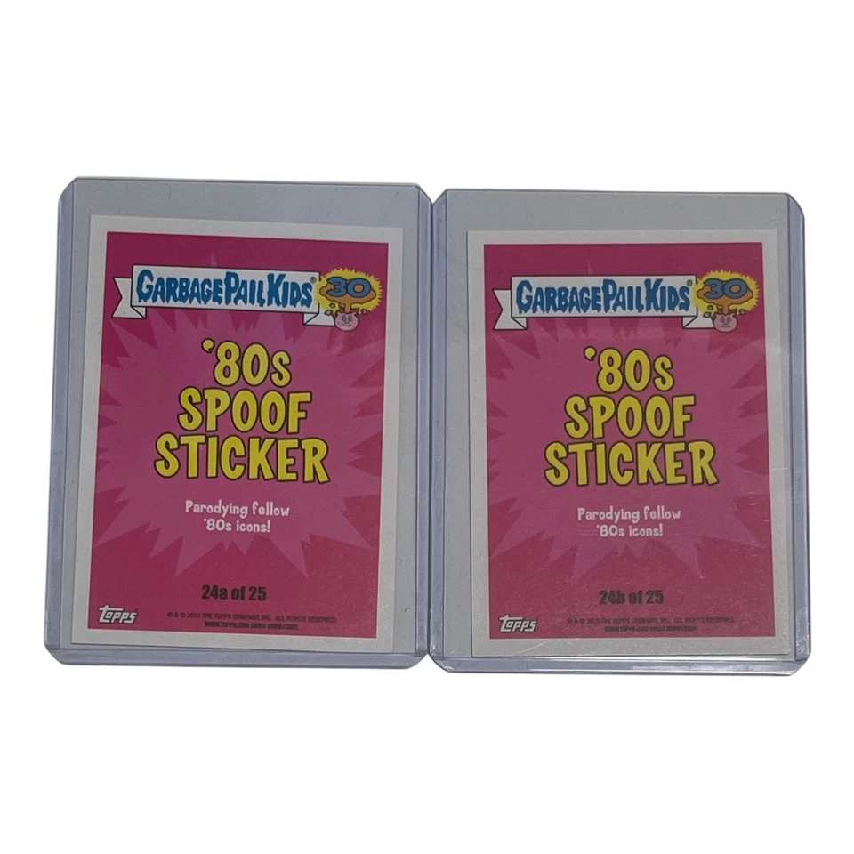 2015 Garbage Pail Kids 30th 80s Mad Mike Green Border & Testy Ty Red Border GPK - Image 2 of 4