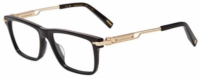 Chopard VCH357 0700 Eyeglasses Men's Shiny Black Full Rim Square Shape 55mm