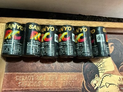(6) Lot Vintage RC SANYO 1700 1.2v SCRC CELLS, Nickel Cadmium !!