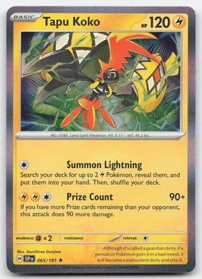 Tapu Koko Surging Sparks 65/191