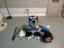 Shark Partial Fursuit, Head, Paws, Tail, + More