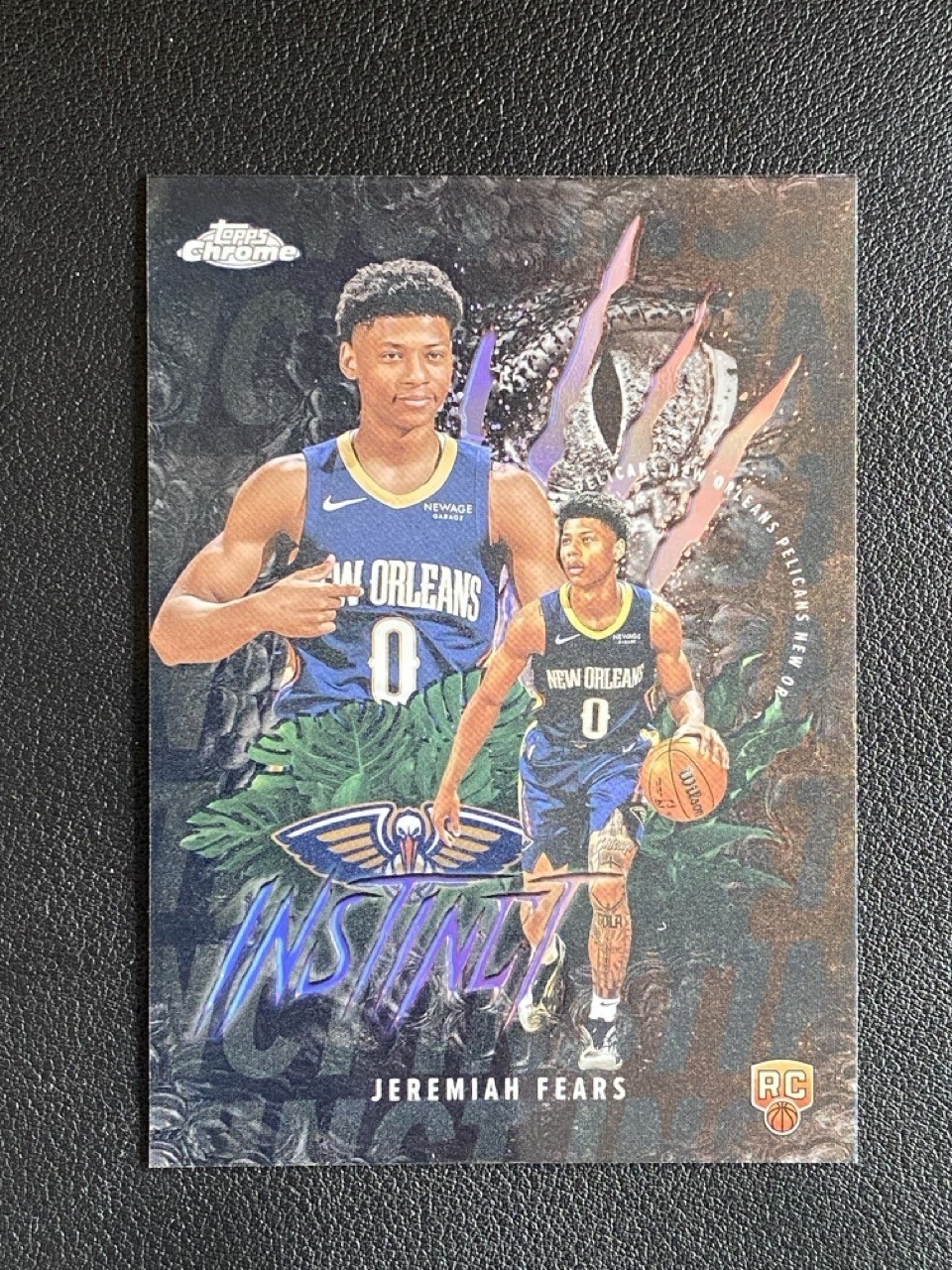 Jeremiah Fears 2025-26 Topps Chrome Instinct Refractor RC #INS-17