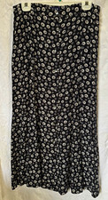 Vintage GAP Black White A-Line Midi Skirt THIS HAS POCKETS