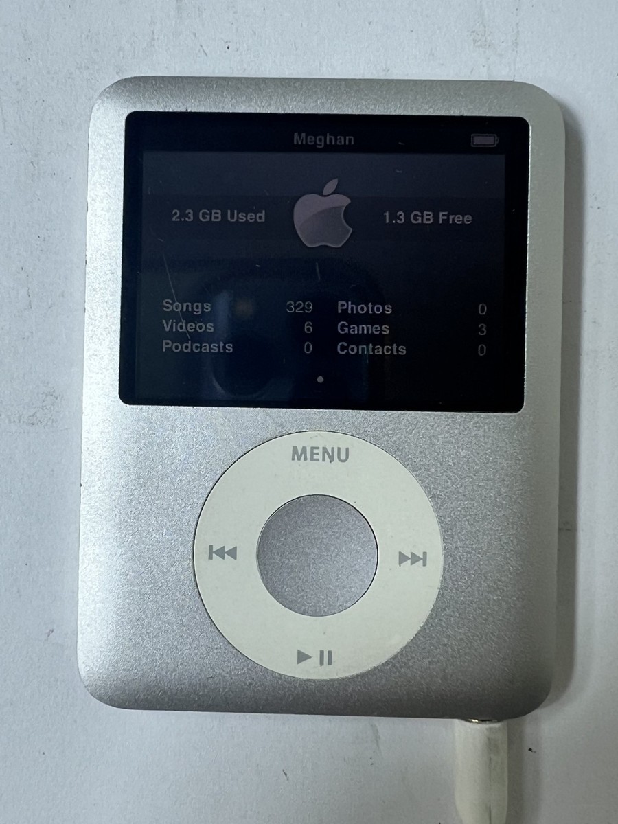 Apple iPod Nano 3rd Gen 4GB A1236 MP3 Player SILVER MA978LL/A
