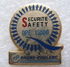 Pin's Securite Safety OPE 15000 Rh�ne Poulenc #565