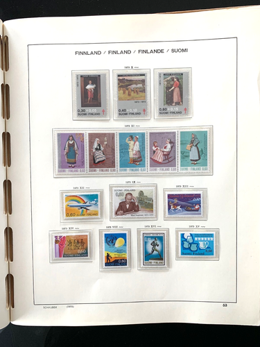 SCHAUBEK FINLAND 1945-1982 HINGELESS STAMP ALBUM WITH MINT MNH COLLECTION - Picture 13 of 17
