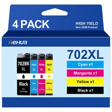 4PK 702XL T702XL Ink Cartridges for Epson 702 WorkForce WF-3720 WF-3730 WF-3733
