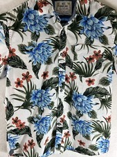 MBX PREMIUM GOODS Hawaiian SHORT SLEEVE Tropical Blue SHIRT SIZE Small Cotton