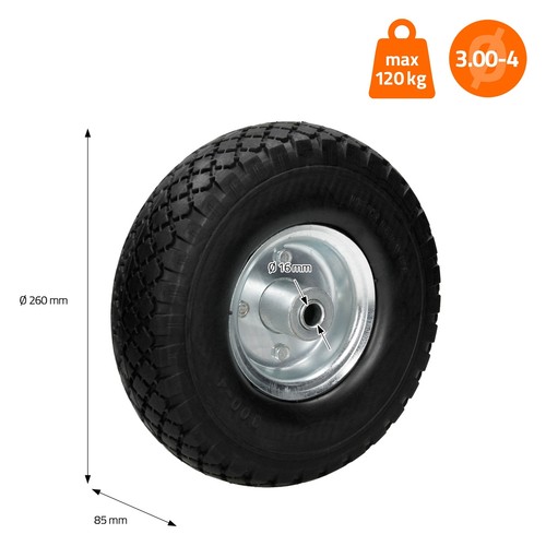 Sackkarrenrad Vollgummi Rad Sackkarre 2er Pack 3.00-4 PU Bollerwagen Schubkarren - Bild 4 von 5