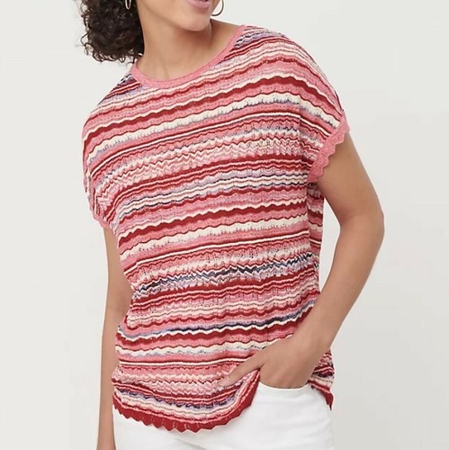 LOFT Scalloped Sweater Tee Size Large 