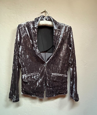 Bailey 44 Womens Small Single Button Crushed Velvet Blazer Bronze Lightweight