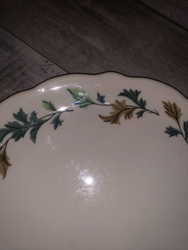 Vintage Syracuse China 2 Dinner Plates Fall Leaves Pattern Made In USA 97-D - Picture 3 of 4