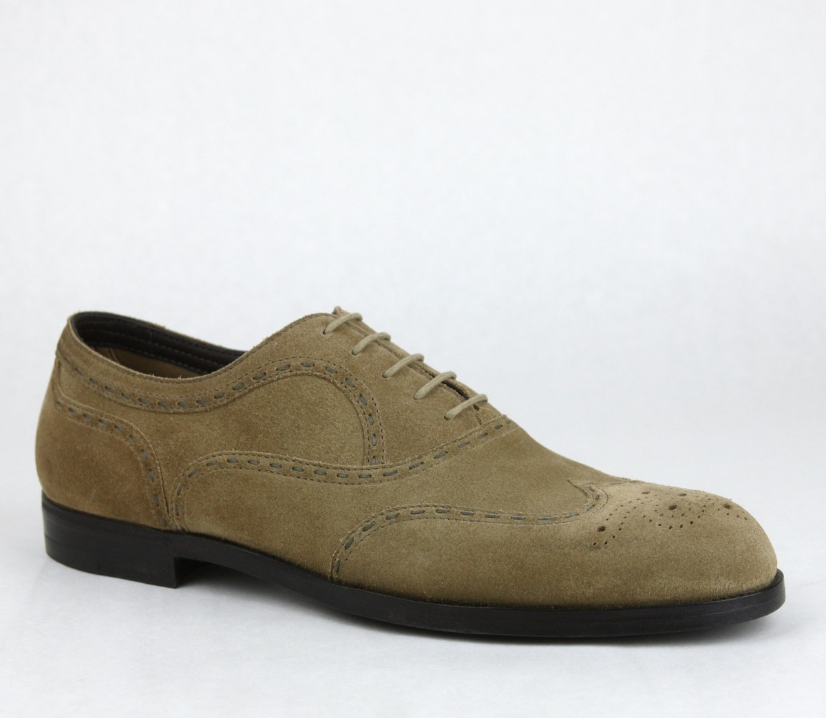 Bottega Veneta suede Oxford shoes BOTTEGA VENETA Suede Oxford Brogue Dress Shoes - Greige  main image 2
