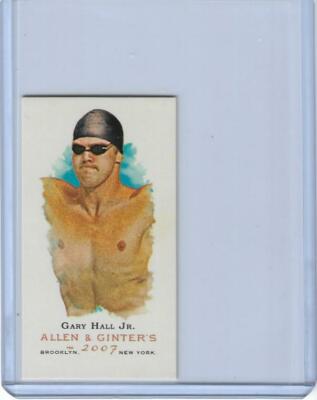 2007 ALLEN & GINTER GARY HALL BAZOOKA BACK /25 MINI CARD #321 ~ OLYMPIC SWIMMING