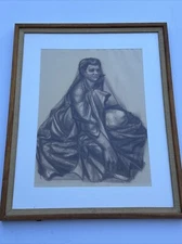 PROFESSOR BILL VOSS DRAWING 1950'S MID CENTURY PRETTY WOMAN MID CENTURY MODERN