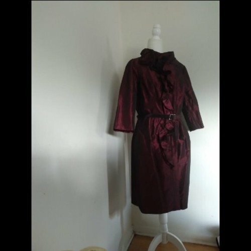 GUC TERI JON TAFFETA A LINE SHIRT DRESS 