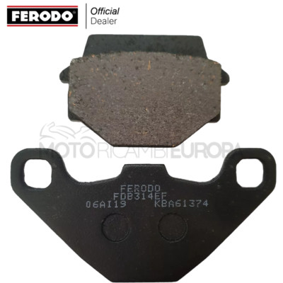 Paar Bremsbeläge Hinterrad FDB314EF PEUGEOT DJANGO 150 (EVASION) 15