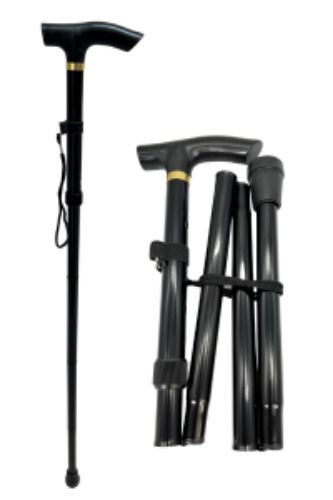 Aluminium Folding Walking Stick, Lightweight collapsible cane, great for travel