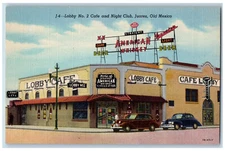 Juarez Old Mexico Postcard Lobby No.2 and Night Club c1950's Vintage Unposted
