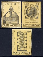 VATICAN Sc#515-7 1972 Bramante, Architect of St. Peter's Cathedral MNH