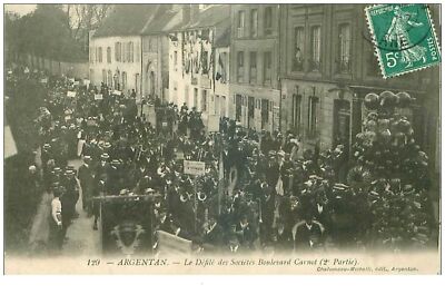 61 . n°35853 .argentan.le parfilé des societes boulevard carnot