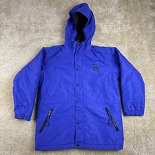 Vintage REI Womens Jacket L blue purple Full Zip Fleece Lined Outdoors