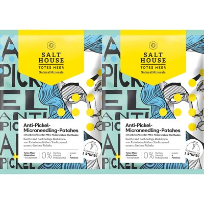 Salt House Totes Meer Anti Pickel Microneedling Patches 2Stk Je  6 Patches OVP