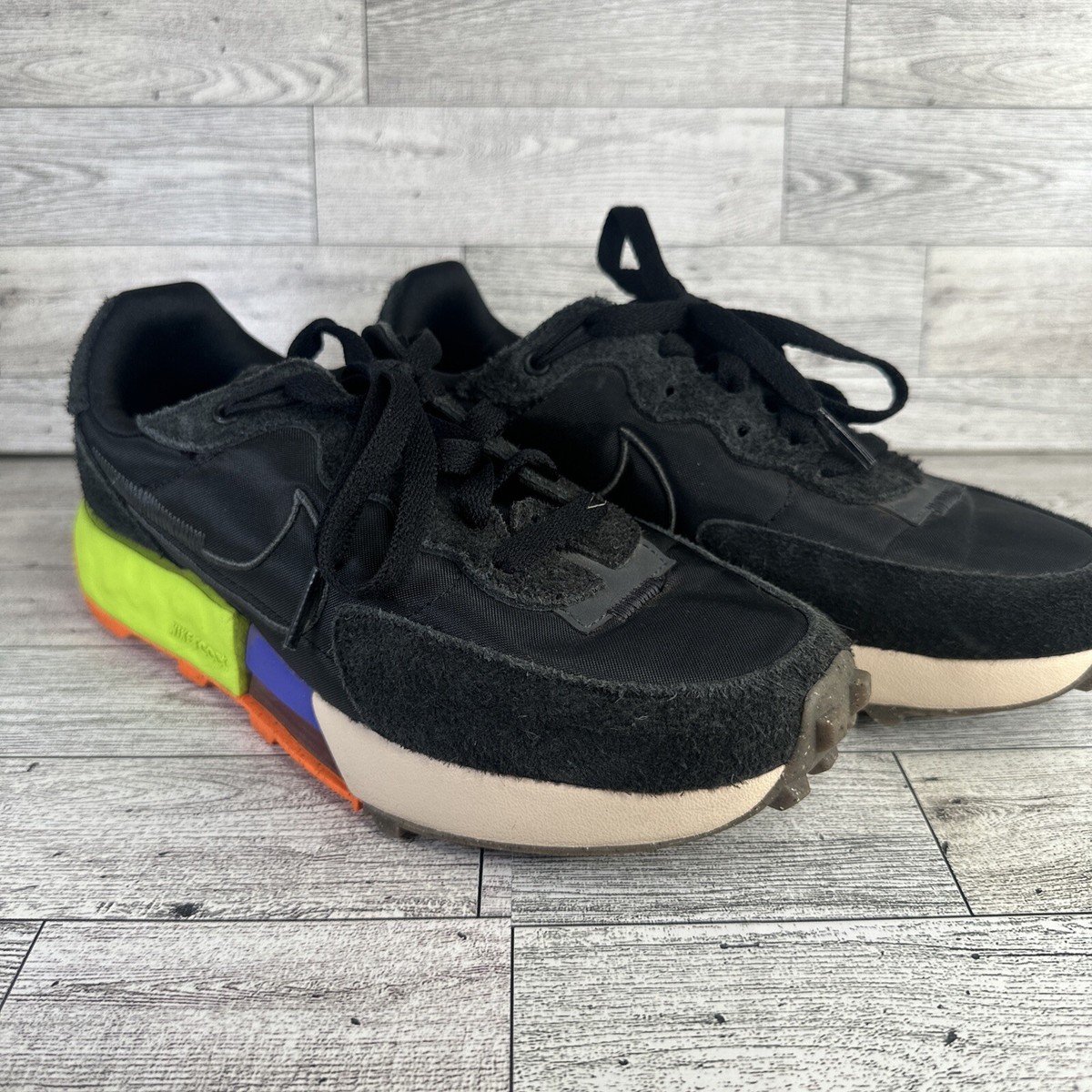 コレクション WaffleCampany Women's Nike Fontanka Waffle Black Volt Anthracite