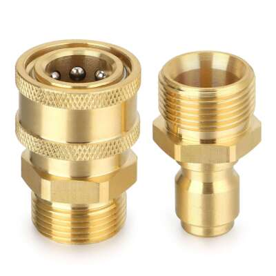 #ad #ad 3 8quot; M22 Brass Pressure Washer Quick Release Connect Fitting Coupling Adapter $9.36