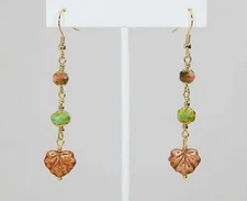 Multi Color Picasso Maple Leaf Gold Nickel Free Earrings TBGC Jewelry #5005 