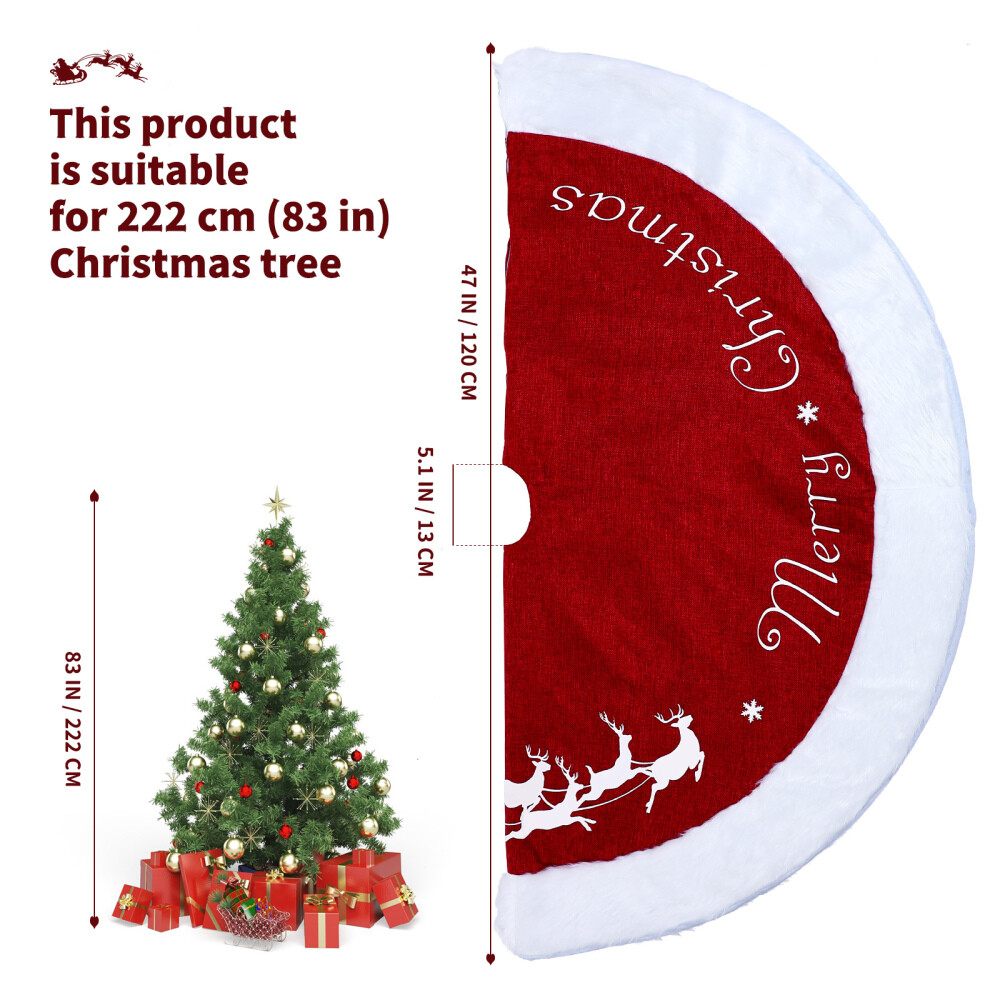 Christmas Tree Bag Earth Tones Red Skirt Skirts Bling Decor eBay