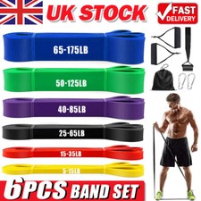 Resistance Bands Pull Up Heavy Duty Assisted Power Lifting Tube Fitness Exercise