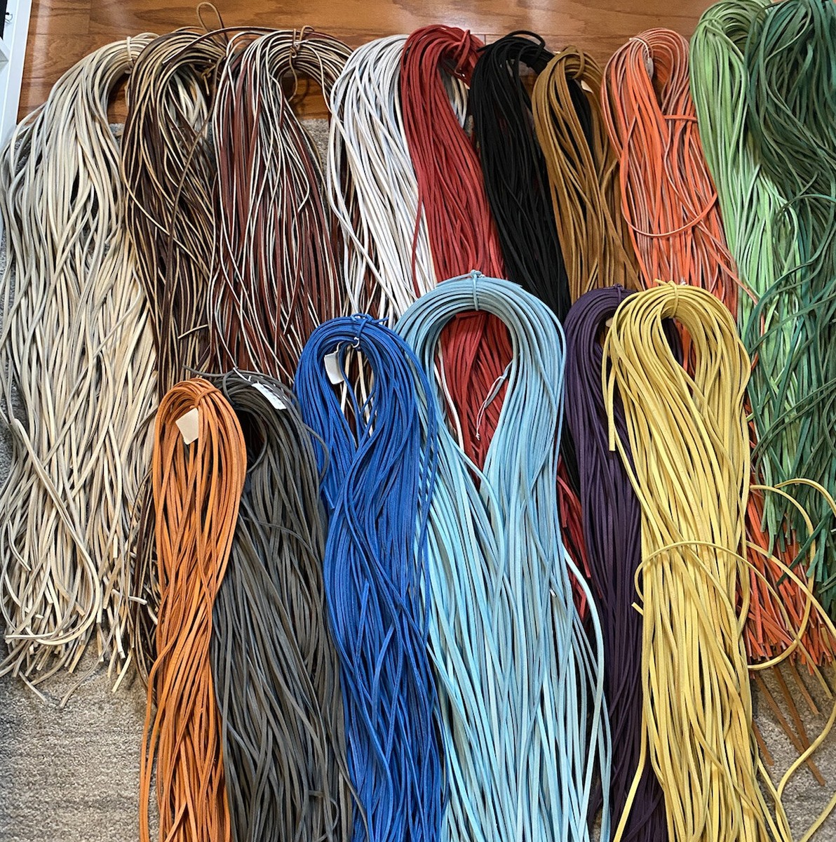 10 Lacets En Cuir Pour Gant De Baseball/softball - 3/16 X 72 Pouces - Bleu - Japon