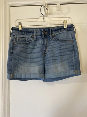 Midi Blue Denim Super Stretch Shorts 