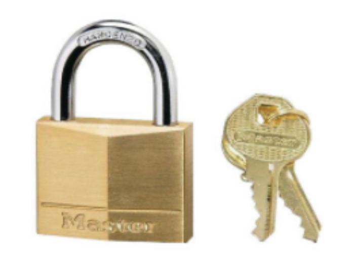 MASTER LOCK - LUCCHETTO IN OTTONE MASSICCIO - ARCO ACCIAIO TEMPERATO - 50x25x...