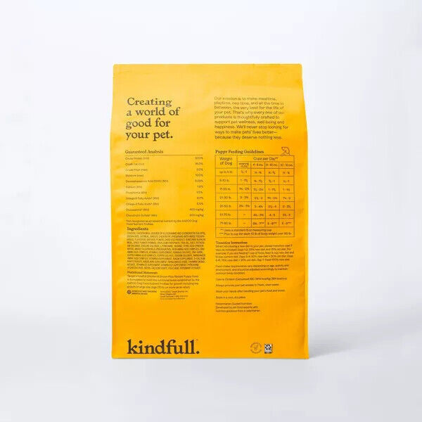 Chicken and Brown Rice Puppy Recipe Dry Dog Food Kindfull™23lbs eBay