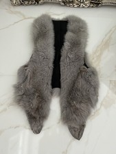 Grey Natural Fur Gilet Waistcoat Outerwear Luxury Twenty Fall Bespoke Bodywarmer