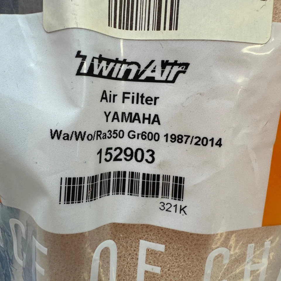 Filtro de aire de doble etapa Twin Air 152903 para Yamaha YFM350 / Wolverine Foam 152903 Foto 2 de 3