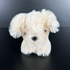 Terrier Puppy Dog 8  Plush Tan Beige Cream Stuffed Toy Small Fluffy