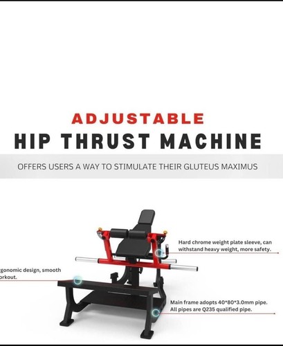 Hip Thrust Glute Drive Machine with Plate Holders - Weight Loaded ...