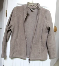 10,000 ft Above Sea Level Full Zip Fleece Gray/Beige Heather Jacket Womens Small