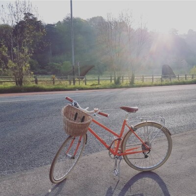temple cycles step through lightweight medium ladies orange bike cycled  twice UK