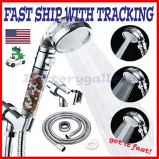 Shower Head High Pressure 3 Settings Spray Handheld Shower heads with hose 5 Ft