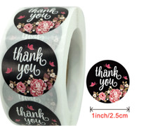 40 THANK YOU FOR YOUR PURCHASE ENVELOPE SEALS LABELS STICKERS 1" ROUND FREE SHIP