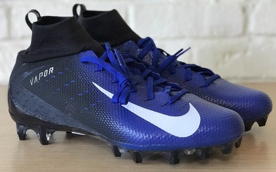 blue and black football cleats