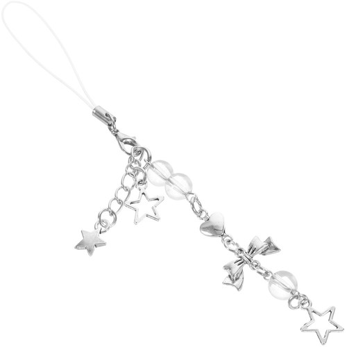 Star Bow Mobile Phone Chain Miss Decorative Charms for Telephones