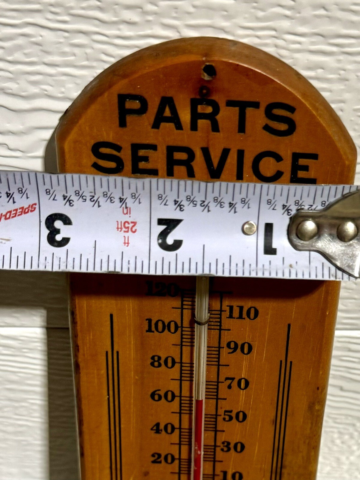 Vintage Wood Advertising Thermometer Parts Service Co Napa Antique