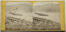 GERMANY Bacharach and the Rhine, seen from the Stahleck c1865 Vintage Stereo Photo 