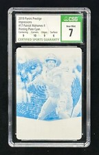 2019 Prestige Impressions Cyan Printing Plate 1/1 #17 PATRICK MAHOMES CSG 7